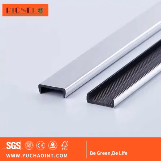 Perfil de cinta de PVC en forma de gabinete, moldura de borde para bandas de borde de mesa, forma de U de plástico flexible