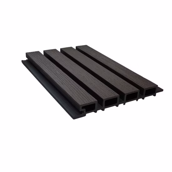 Revestimiento de pared WPC Panel de pared exterior exterior Panel de pared de madera de PVC Moderno al aire libre
